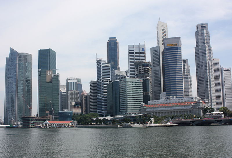 Singapore financial district (Photo credit: Wikimedia Commons)