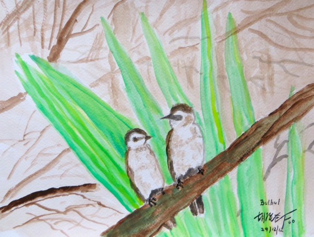 Bulbul in our garden (夜莺 花园), 2012