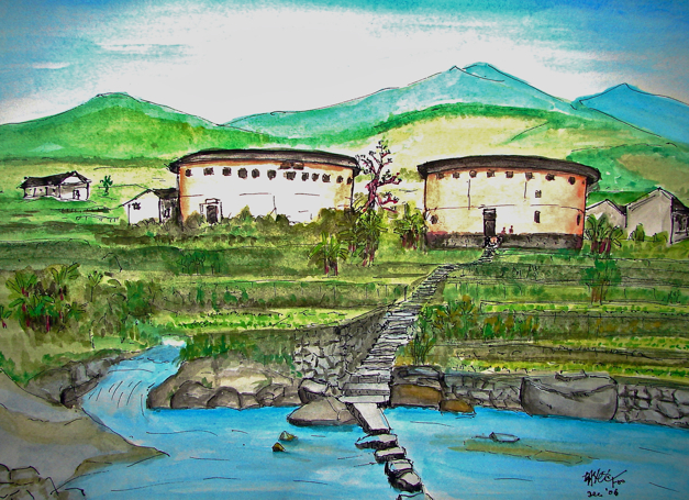 The Round House in the County of Yongding, Fujian China (土楼 福建永定 中国)