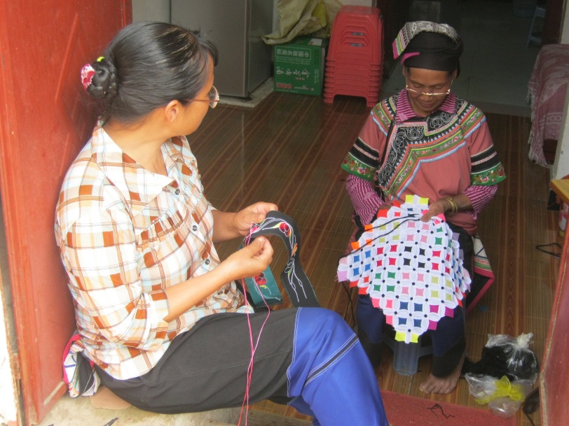 Women busy at sewing, Yunnan Province, 2013